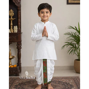 Dhoti de algodón para niño para usar -3 a 5 años 