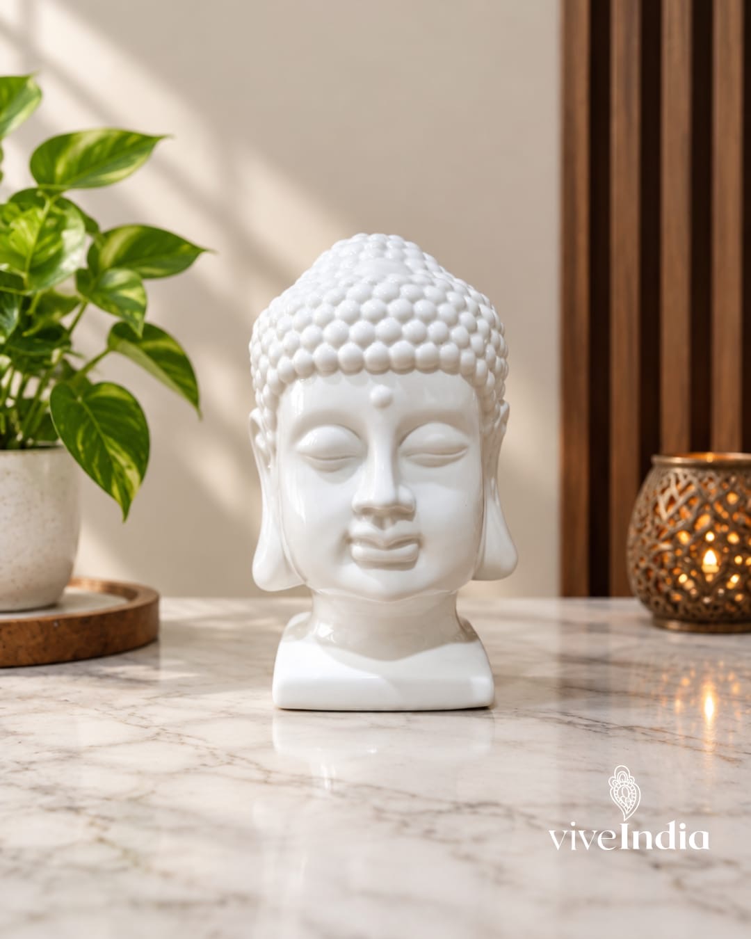 Cabeza de Buda Grande - Ceramina