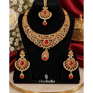 Set 3 piezas - Collar + aros + Tika