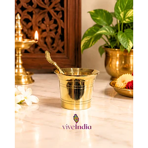 Pancha patra de bronce 