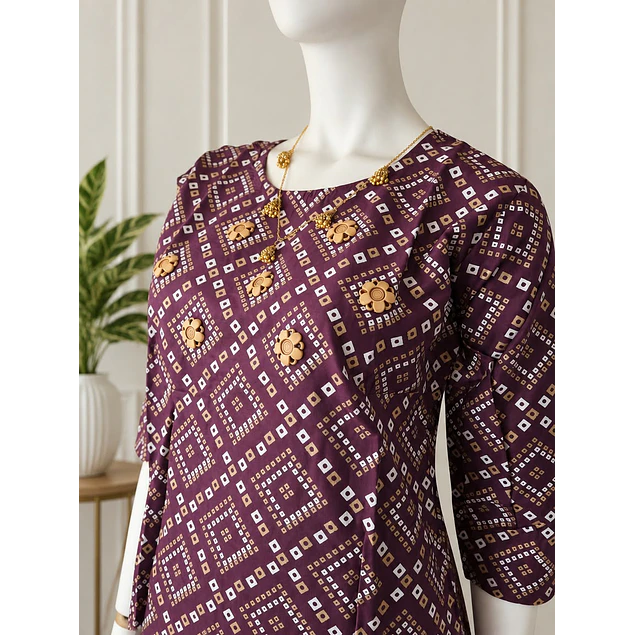 Kurti de seda viscosa - TALLA M