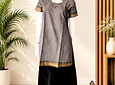 Kurti manga corta - algodón con bordados "TALLA L"