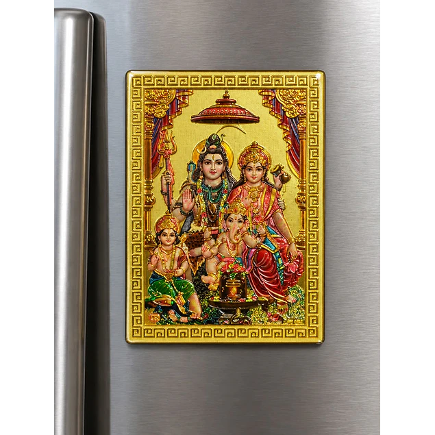 Magneto para el refrigerador o superficies metálicas-Familia Shiva y Parvati
