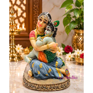 Madre Yasoda y Krishna bb-poliresina