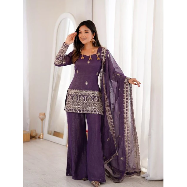 Palazo + kurti + velo