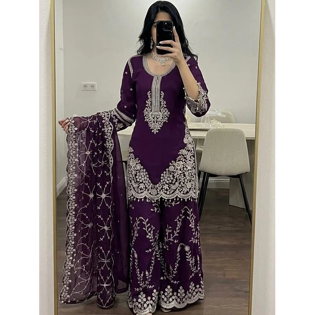 Palazo + kurti + velo