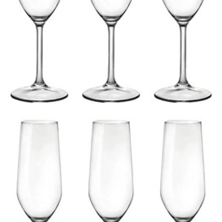 Set 12 Copas Flute Montepulciano Valley De 195ml Hausmann 1