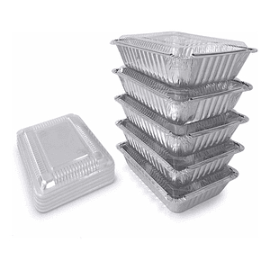 Envase Aluminio C-20 C20 Tapa Transparente X 50 Unidades