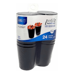 Copa Redonda Negra Petite Postres 1,5 Oz X 24 Piezas