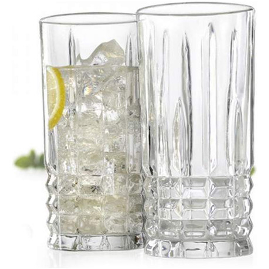 Set 6 Vasos Altos 380ml Elegantes Vidrio Bebidas Trago Largo 1