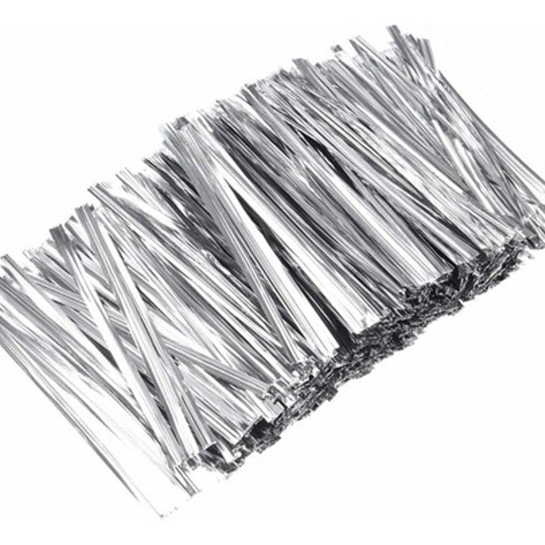 X4000 Amarras Plateadas Para Bolsas De Celofán. 1