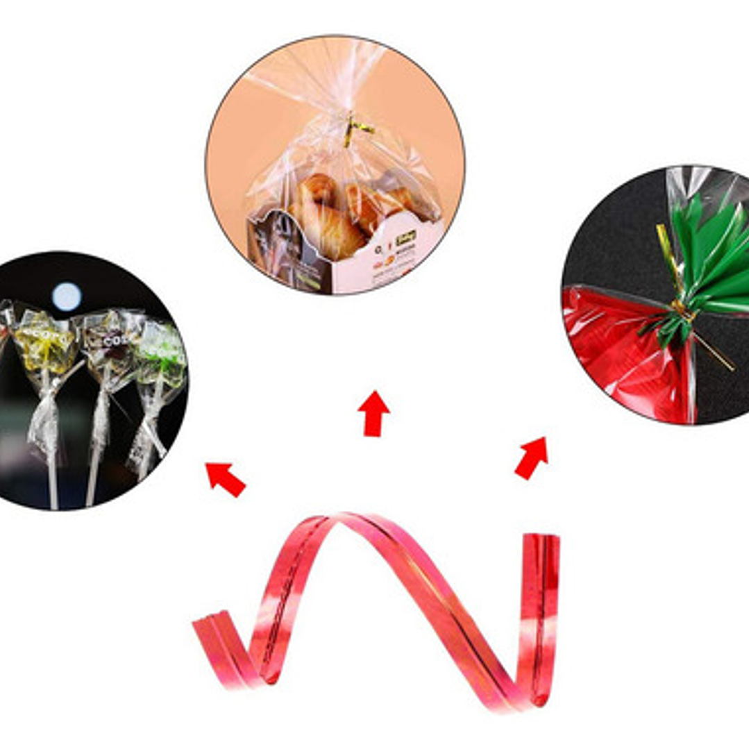 X4000 Amarras Plateadas Para Bolsas De Celofán. 9