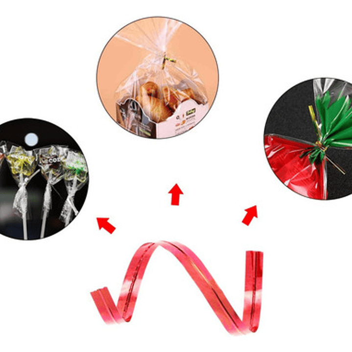 X4000 Amarras Plateadas Para Bolsas De Celofán. 9