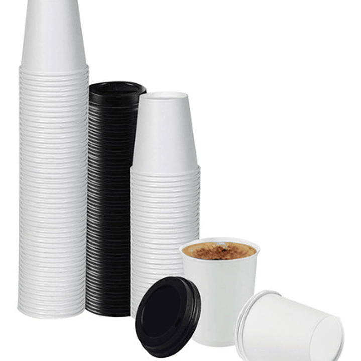 Vaso Polipapel 10 Onza C/tapa Pack 50 Unidades 1