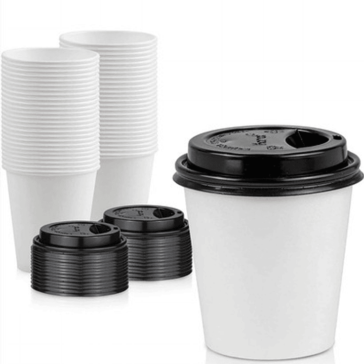 Vaso Polipapel 10 Onza C/tapa Pack 50 Unidades 3