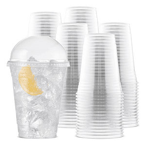 Vaso Transparente Pet 500cc 16 Oz Tapa Domo Hoyo X 1000 Unid