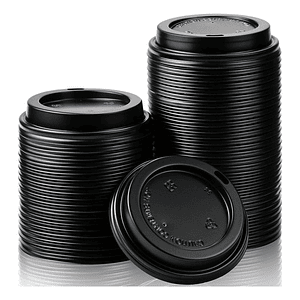 Tapa Para Vaso Polipapel 8 Oz Negra Pack 100 Unidades