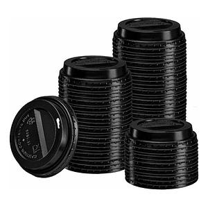 Tapa Para Vaso Polipapel 8 Oz Negra Pack 100 Unidades