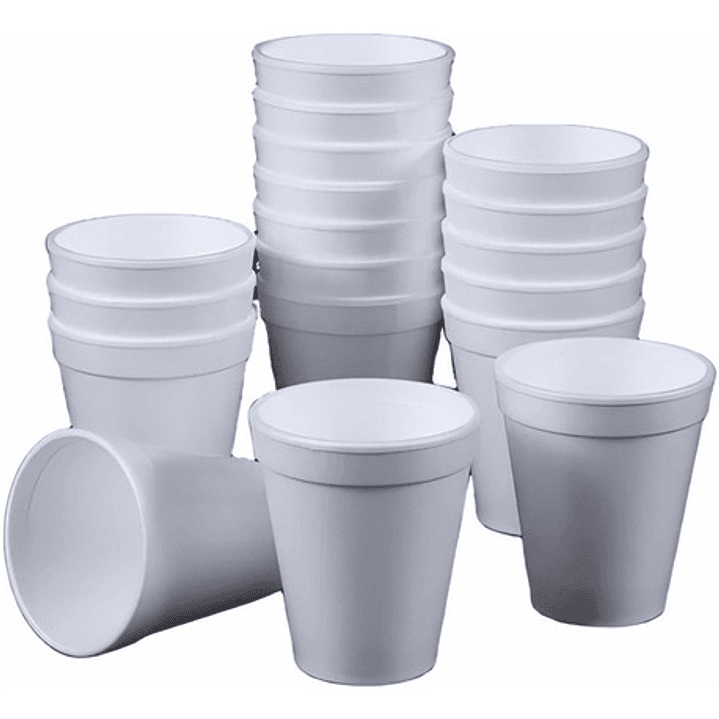 Vaso Vasos Plumavit Blanco 8 Oz X 1000 Unidades 1