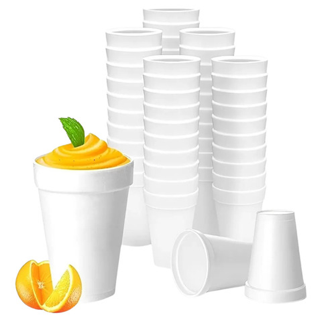 Vaso Vasos Plumavit Blanco 8 Oz X 1000 Unidades 2