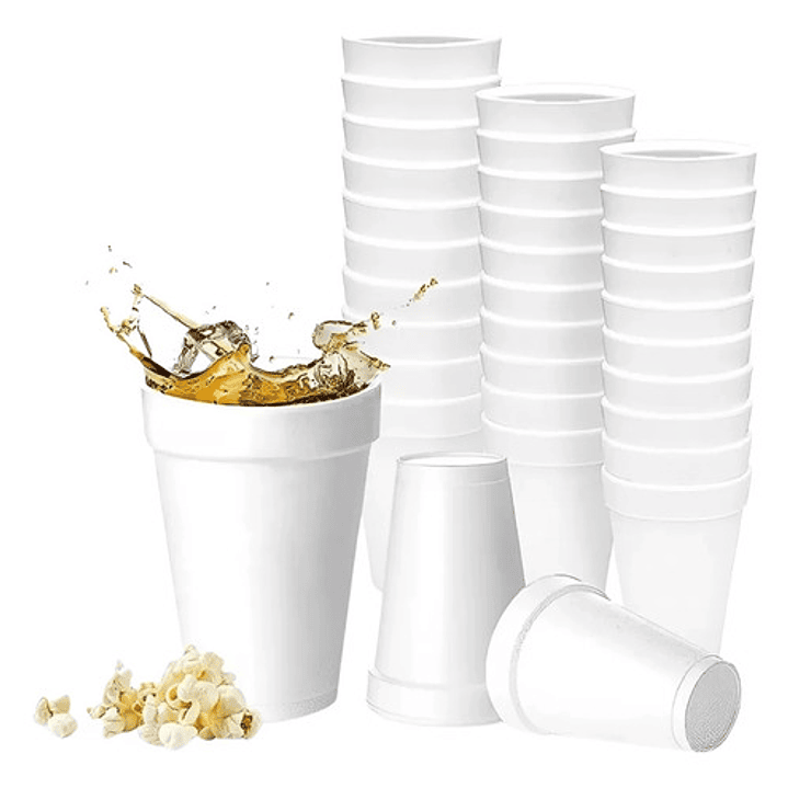 Vaso Vasos Plumavit Blanco 8 Oz X 1000 Unidades 3