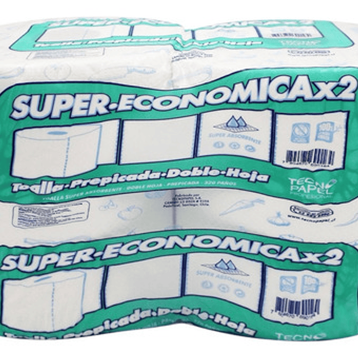 Toalla De Papel Doble Super Económica 2uni Tecnopapel Cocina 2