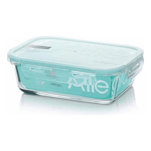 X3 Contenedor Hermético Vidrio Rectangular De 420ml Allegra