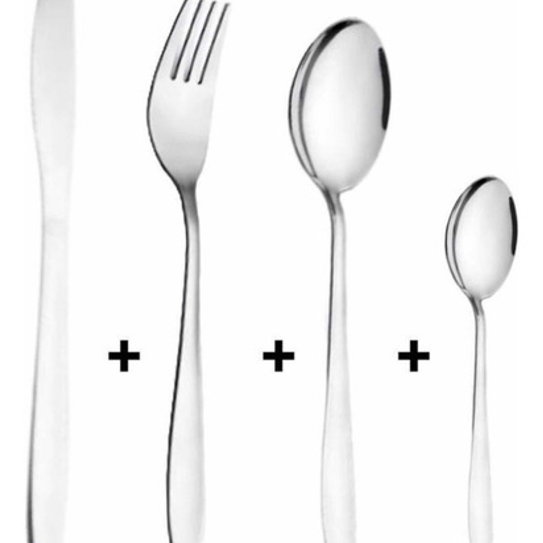 Set 16 Cubiertos Cuchillo Tenedor Cuchara Cucharita Avento 1