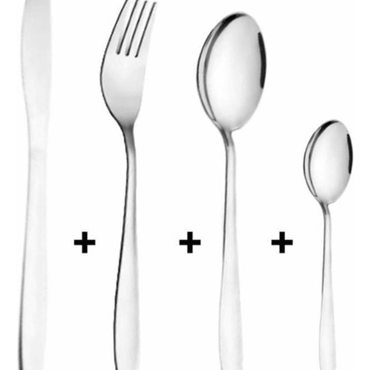 Set 16 Cubiertos Cuchillo Tenedor Cuchara Cucharita Avento 1