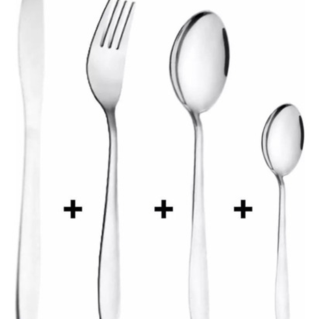 Set 16 Cubiertos Cuchillo Tenedor Cuchara Cucharita Avento 3