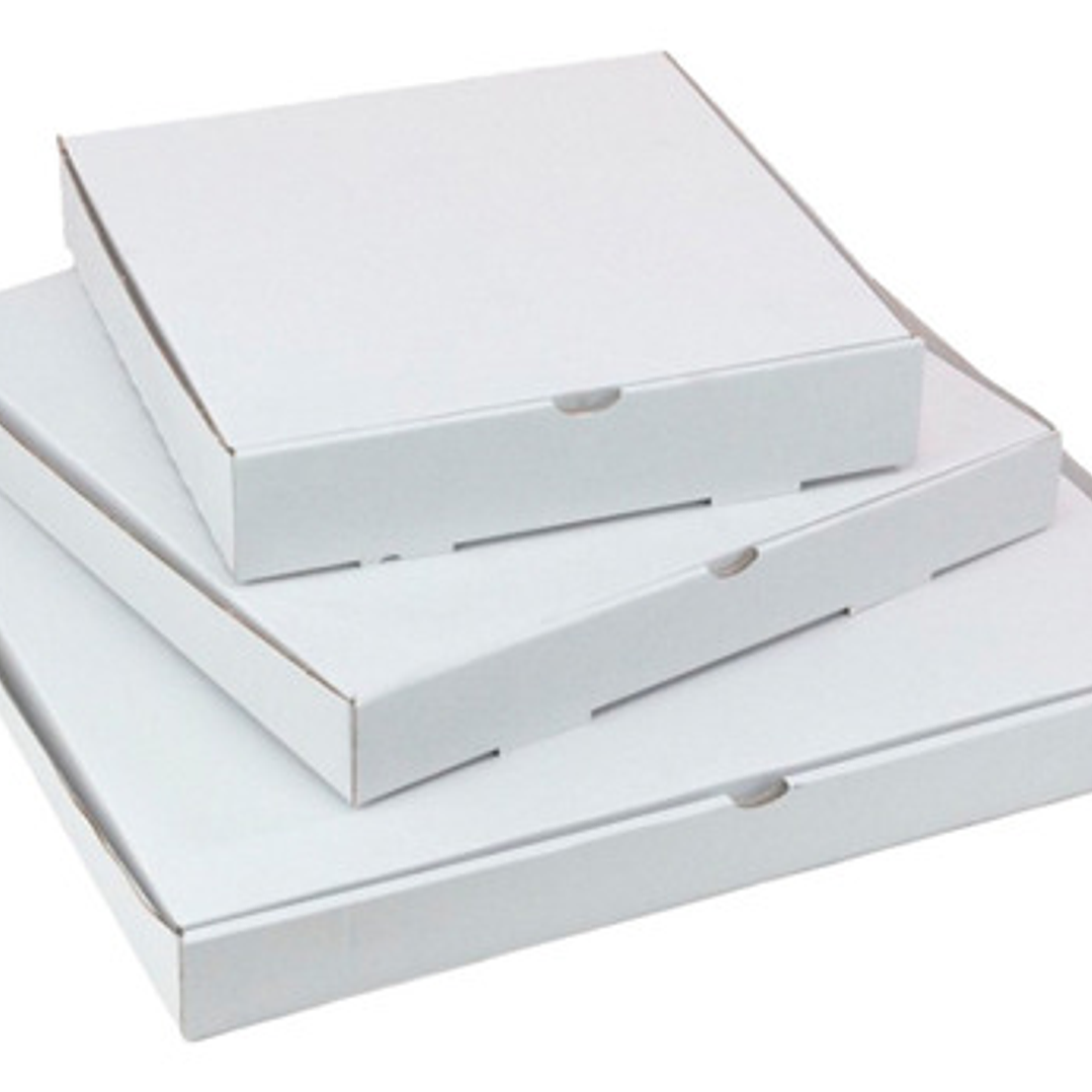 Caja De Pizza Blanca Chica 16x16x4cm X 50 Unidades 1