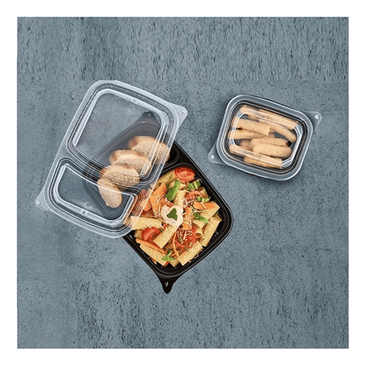 Bandeja C/tapa Sin División Hermética 12oz X 10 Uni  3