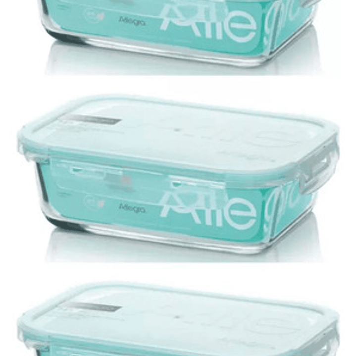 3 Taper Contenedores Herméticos De Alimento Allegra 750ml 1