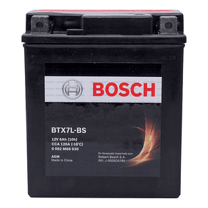 Bateria Bosch Fz25 R3 Cbr250 Cb190 Ytx7l Btx7l-bs 12v 6ah