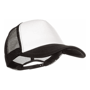 Gorro Jockey Malla Básico Estampar O Bordado Negra- Blanca