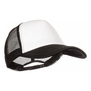 Gorro Jockey Malla Básico Estampar O Bordado Negra- Blanca