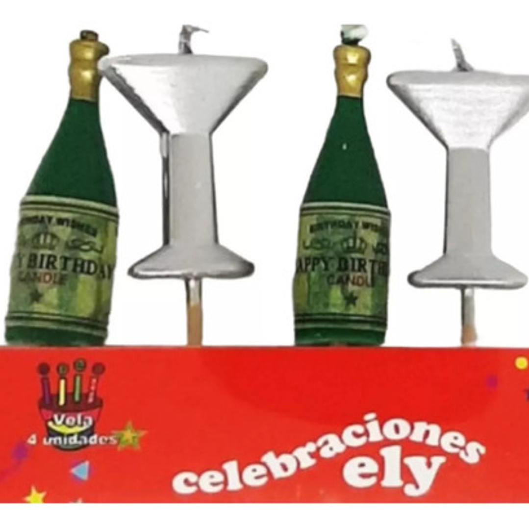 Vela Velas Para Celebración Happy Champane X 10 Pack 3