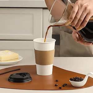 Vaso Polipapel Vaso Kraft Vaso C/tapa+manga 12oz 100und