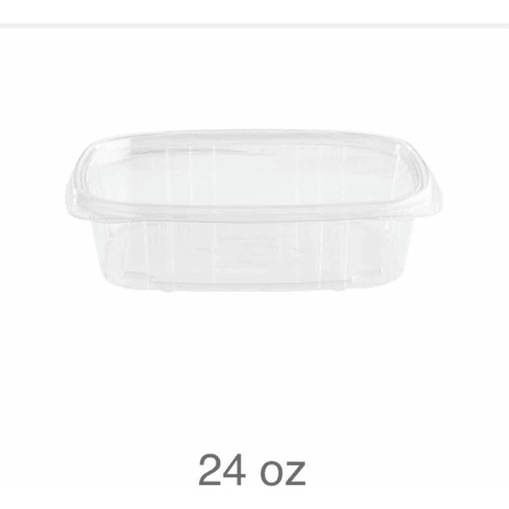 Contenedor Selloplus Cristal 24 Oz C/tapa Plana X 10 Unid 3