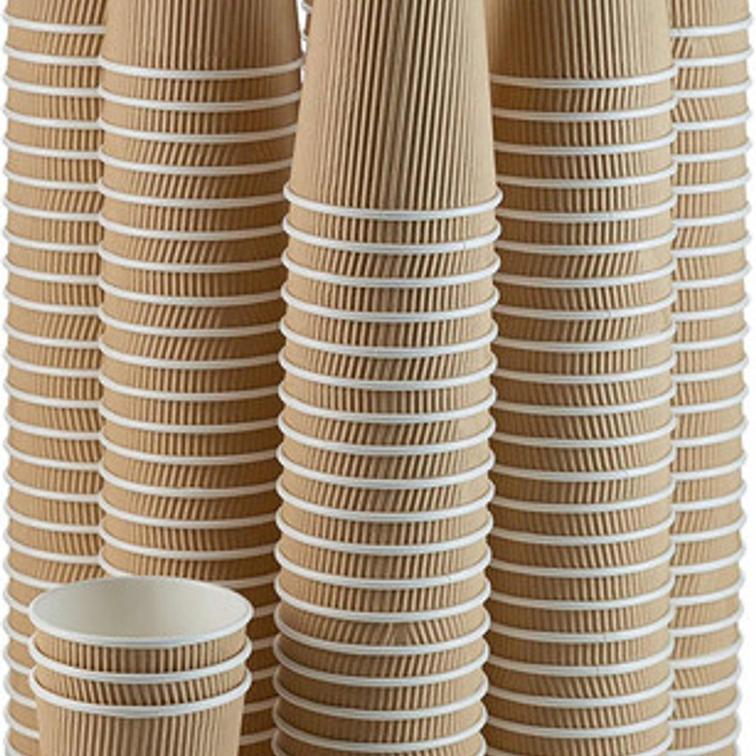 Vaso Kraft Ripple Funda Borde Blanco 12 Oz X 50 Unidades 5