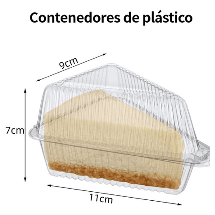 Contenedor Triangular Transparente 11x7cm P/postres X200unid 4