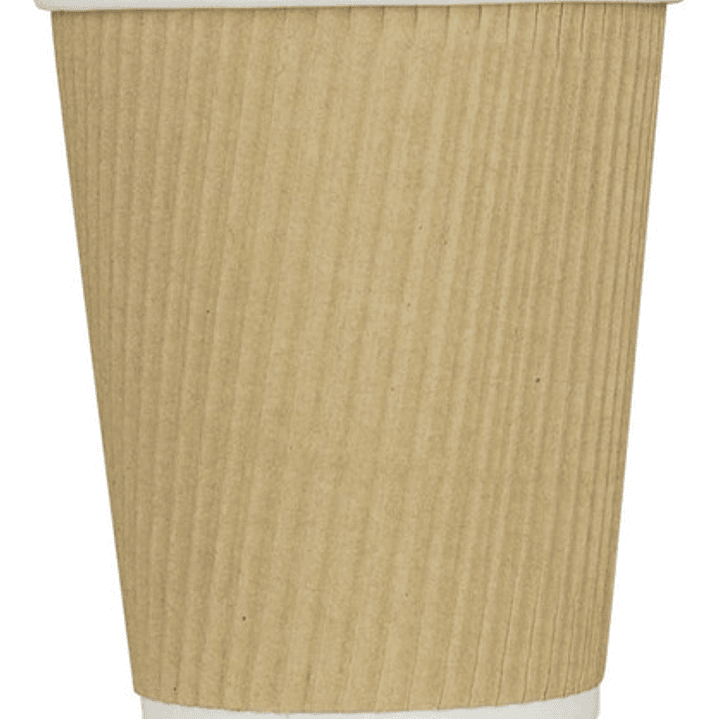 Vaso Kraft Ripple Funda Borde Blanco 8 Oz X 50 Unidades 1