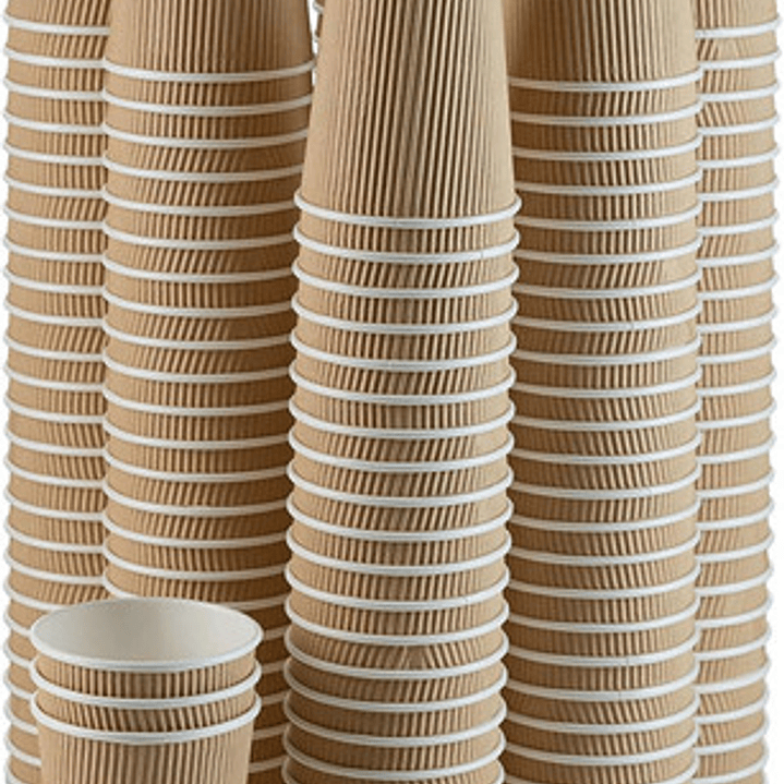 Vaso Kraft Ripple Funda Borde Blanco 8 Oz X 50 Unidades 3