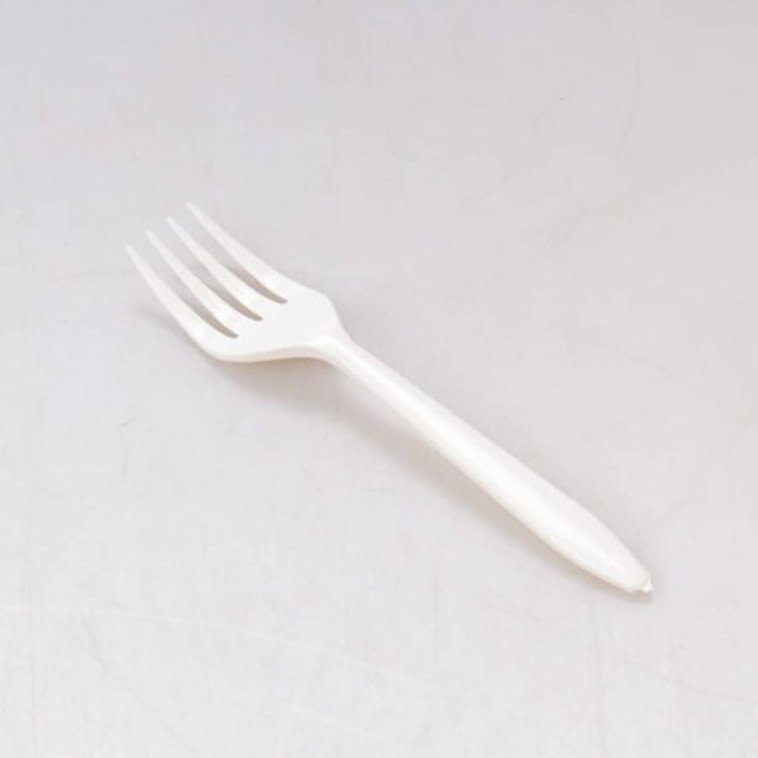X1000 Tenedores Blancos Desechables 14 Cm 2