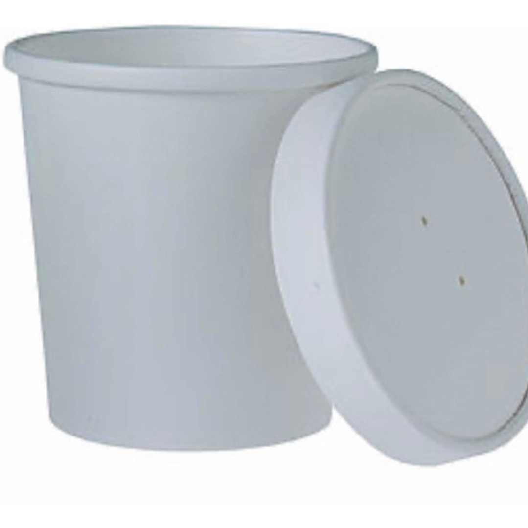 Pote Contenedor Polipapel Blanco 26 Oz C/tapa X 25 Unidades 2