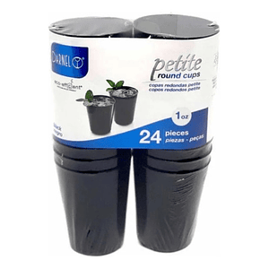 Copa Redonda Negra Petite Postres 1 Oz X 24 Piezas