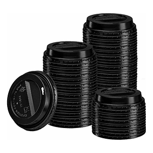 Tapa Para Vaso Polipapel 12/16 Oz Negra Pack 100 Unidades