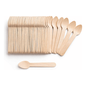 Cucharita De Madera Compostable 11cm X 1000 Uni
