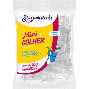 Mini Cucharitas Cristal Plástico Postres 8 Cm X 500 Unidades