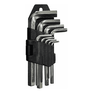 Juego Llaves L 9 Piezas T-10-t15-t20-t25-t27-t30-t40-t45-t50